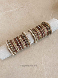Lucie Bangle Set - Winter Browns - SOKORA JEWELSLucie Bangle Set - Winter BrownsBANGLES