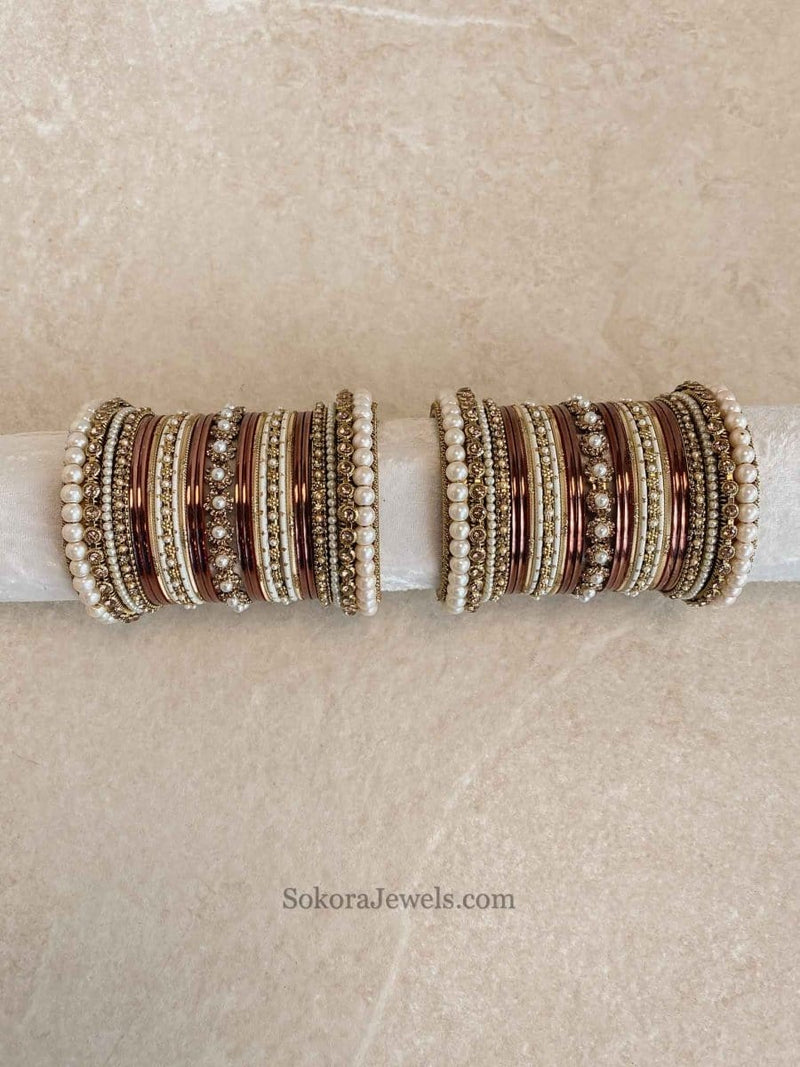 Lucie Bangle Set - Winter Browns - SOKORA JEWELSLucie Bangle Set - Winter BrownsBANGLES