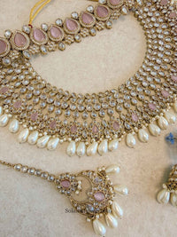 Lucie Bridal Double Necklace Set - 4 Colours - SOKORA JEWELSLucie Bridal Double Necklace Set - 4 Colours