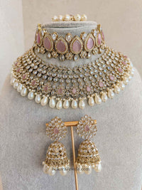 Lucie Bridal Double Necklace Set - 4 Colours - SOKORA JEWELSLucie Bridal Double Necklace Set - 4 Colours