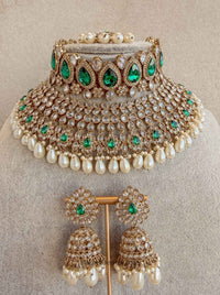 Lucie Bridal Double Necklace Set - 4 Colours - SOKORA JEWELSLucie Bridal Double Necklace Set - 4 Colours