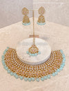 Lucie Bridal Necklace set - Pink & Blue - SOKORA JEWELSLucie Bridal Necklace set - Pink & Blue