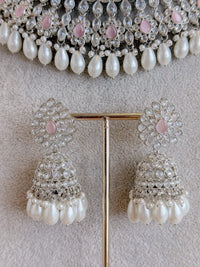 Lucie Silver Bridal set - Pink - SOKORA JEWELSLucie Silver Bridal set - Pink