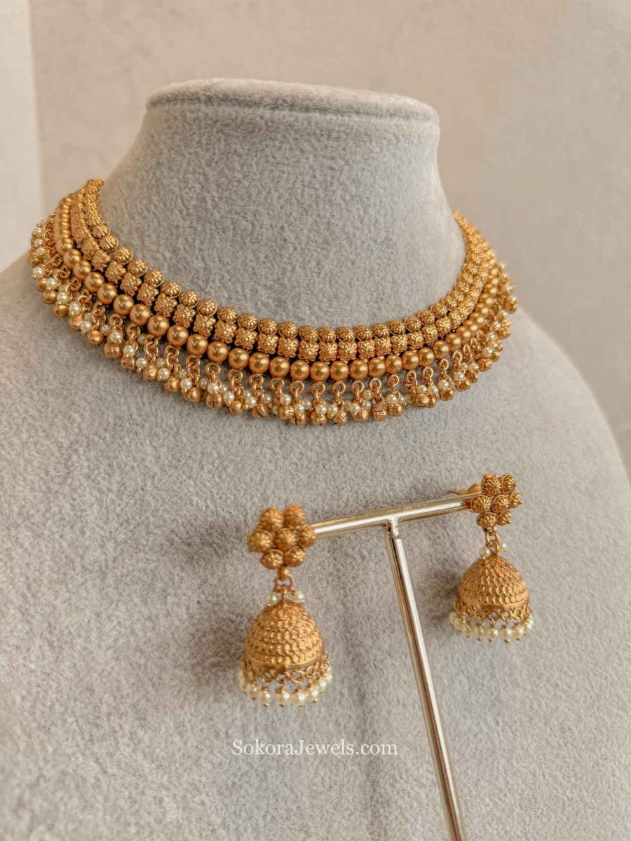 Lucki Small Gold set - SOKORA JEWELSLucki Small Gold setNECKLACE SETS