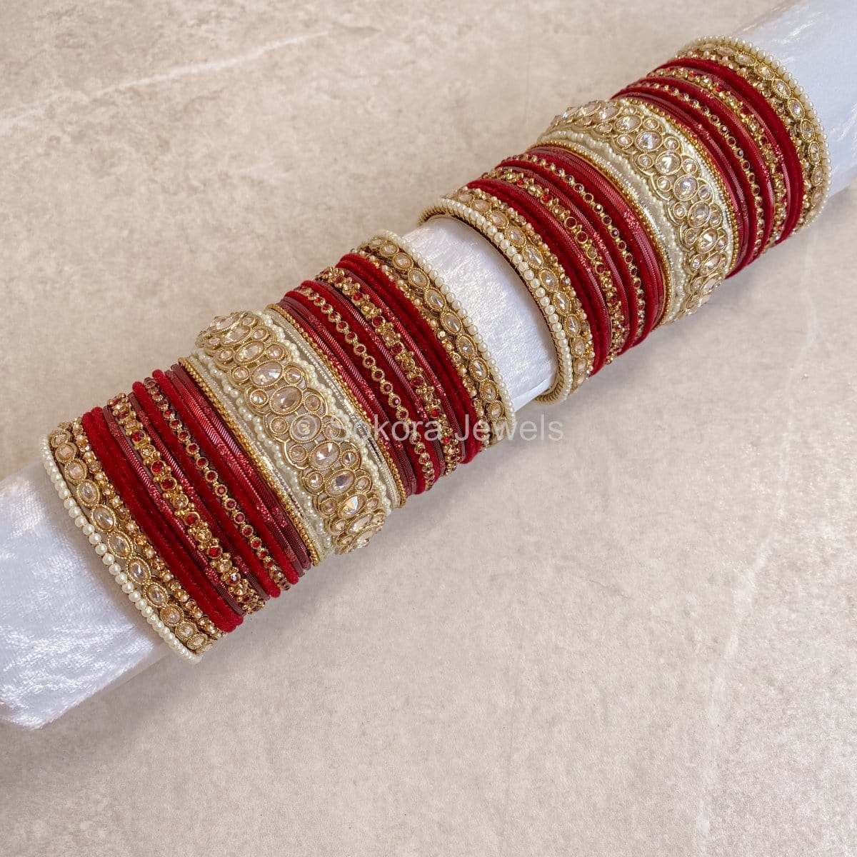 Design Red Wedding Bangle Set Luxury Bridal Bangle Set Maroon