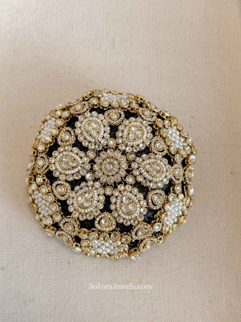 Luxury Embellished Bridal Bun Base & Statement Bun Cover - SOKORA JEWELSLuxury Embellished Bridal Bun Base & Statement Bun Cover