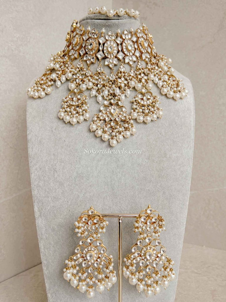 Luxury Gold Plated Pearl Kundan Bridal Jewellery Set – Heritage Collection - SOKORA JEWELSLuxury Gold Plated Pearl Kundan Bridal Jewellery Set – Heritage Collection