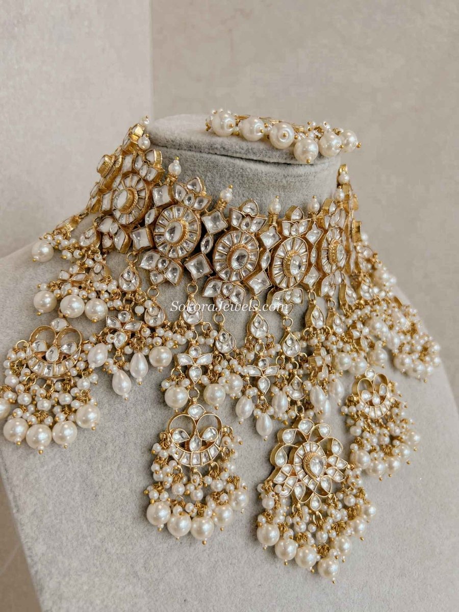 Luxury Gold Plated Pearl Kundan Bridal Jewellery Set – Heritage Collection - SOKORA JEWELSLuxury Gold Plated Pearl Kundan Bridal Jewellery Set – Heritage Collection