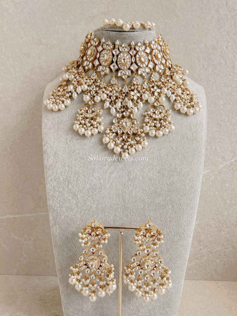 Luxury Gold Plated Pearl Kundan Bridal Jewellery Set – Heritage Collection - SOKORA JEWELSLuxury Gold Plated Pearl Kundan Bridal Jewellery Set – Heritage Collection