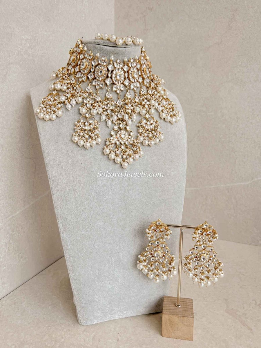 Luxury Gold Plated Pearl Kundan Bridal Jewellery Set – Heritage Collection - SOKORA JEWELSLuxury Gold Plated Pearl Kundan Bridal Jewellery Set – Heritage Collection