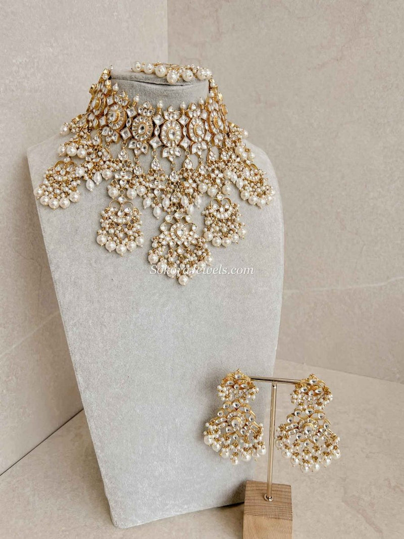 Luxury Gold Plated Pearl Kundan Bridal Jewellery Set – Heritage Collection - SOKORA JEWELSLuxury Gold Plated Pearl Kundan Bridal Jewellery Set – Heritage Collection