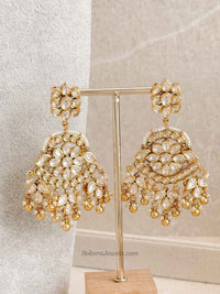 Luxury Kundan Bridal Choker Set – Gold Plated Statement Drop Set - SOKORA JEWELSLuxury Kundan Bridal Choker Set – Gold Plated Statement Drop Set