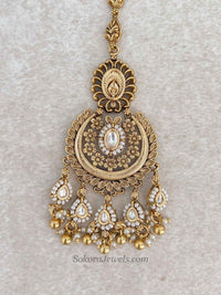 Luxury Kundan Gold Ball Tikka - SOKORA JEWELSLuxury Kundan Gold Ball Tikka