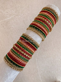 Luxury Multi Colour Bridal Bangles Set - SOKORA JEWELSLuxury Multi Colour Bridal Bangles SetBANGLES