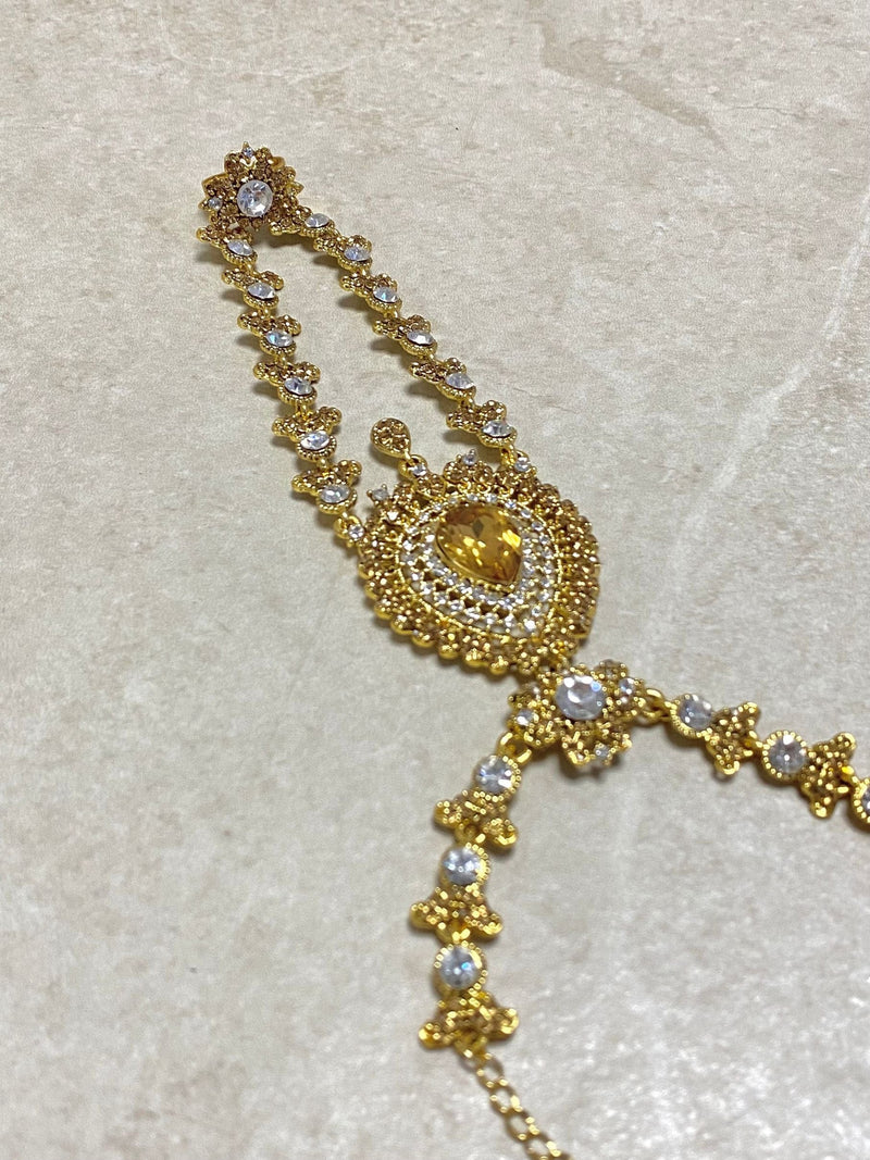 Antique gold Hand Harness - Gold/Clear