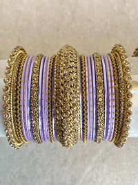 Maharani Bridal Bangle Set - Lilac - SOKORA JEWELSMaharani Bridal Bangle Set - LilacBANGLES