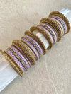 Maharani Bridal Bangle Set - Lilac - SOKORA JEWELSMaharani Bridal Bangle Set - LilacBANGLES