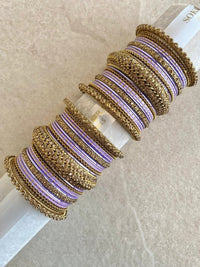 Maharani Bridal Bangle Set - Lilac - SOKORA JEWELSMaharani Bridal Bangle Set - LilacBANGLES