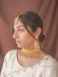 Maharani Statement Choker Bridal Set - SOKORA JEWELSMaharani Statement Choker Bridal SetNECKLACE SETS
