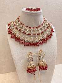 Mahira Bridal set - Maroon - SOKORA JEWELSMahira Bridal set - Marooncustom