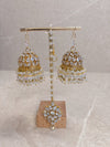 Mahira Medium Earrings and Tikka set - SOKORA JEWELSMahira Medium Earrings and Tikka set