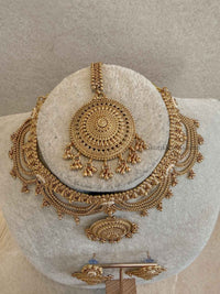 Mandala Gold Layered Necklace Set - SOKORA JEWELSMandala Gold Layered Necklace Set