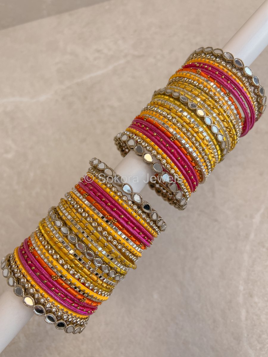 Maniba Bangle stack - Multicolour - SOKORA JEWELSManiba Bangle stack - MulticolourBANGLES