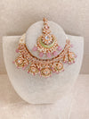 Marni Faux Kundan Choker Set - Pink - SOKORA JEWELSMarni Faux Kundan Choker Set - Pink