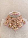 Marni Faux Kundan Choker Set - Pink - SOKORA JEWELSMarni Faux Kundan Choker Set - Pink