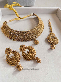 Matt Gold Choker set - SOKORA JEWELSMatt Gold Choker set