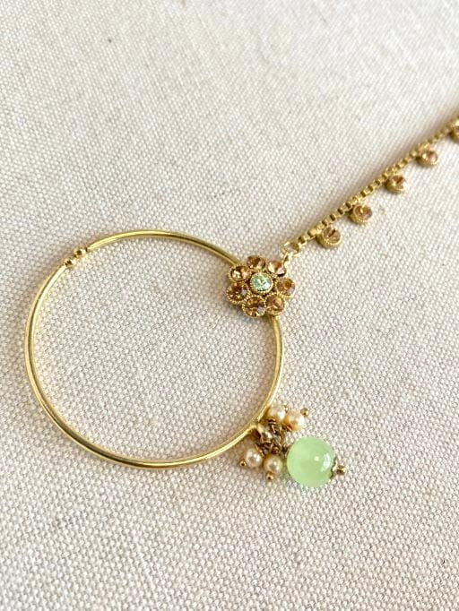 Medium Antique Gold Nose Ring - Slide Type - Mint - SOKORA JEWELSMedium Antique Gold Nose Ring - Slide Type - Mint
