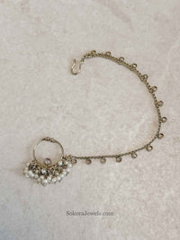 Medium Circle Gem Zircon Bridal Nose Ring - SOKORA JEWELSMedium Circle Gem Zircon Bridal Nose Ring