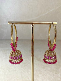 Medium Golden Jhumka Hoops - 3 Colours - SOKORA JEWELSMedium Golden Jhumka Hoops - 3 Colours
