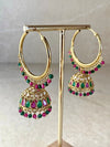 Medium Golden Jhumka Hoops - 3 Colours - SOKORA JEWELSMedium Golden Jhumka Hoops - 3 Colours
