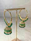 Medium Golden Jhumka Hoops - 3 Colours - SOKORA JEWELSMedium Golden Jhumka Hoops - 3 Colours