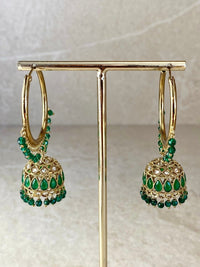 Medium Golden Jhumka Hoops - 3 Colours - SOKORA JEWELSMedium Golden Jhumka Hoops - 3 Colours