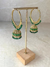 Medium Golden Jhumka Hoops - 3 Colours - SOKORA JEWELSMedium Golden Jhumka Hoops - 3 Colours