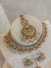 Meera Choker Set - Clear/Golden - SOKORA JEWELSMeera Choker Set - Clear/Golden