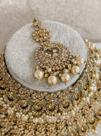 Meera Full Golden Bridal Set - SOKORA JEWELSMeera Full Golden Bridal Set