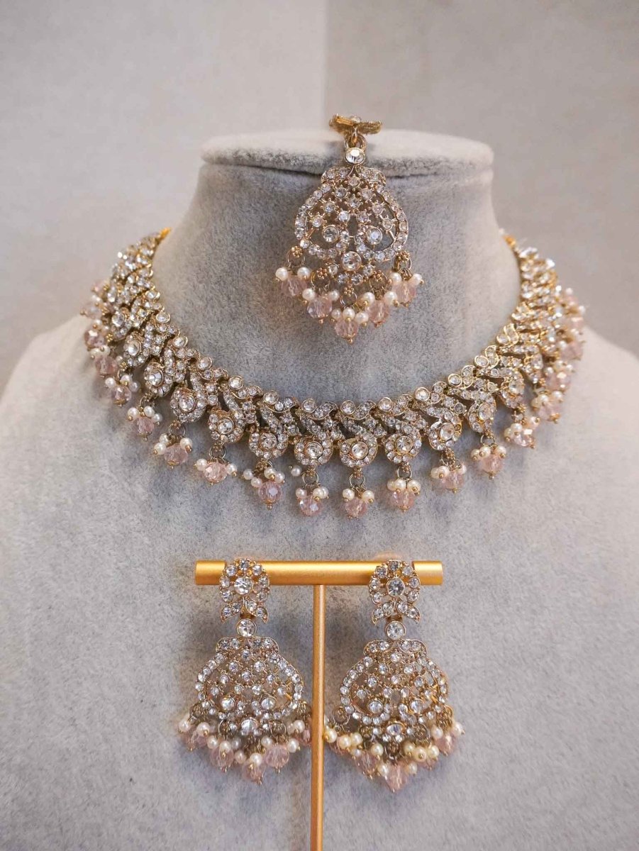 Mehak Clear Necklace sets - SOKORA JEWELSMehak Clear Necklace sets