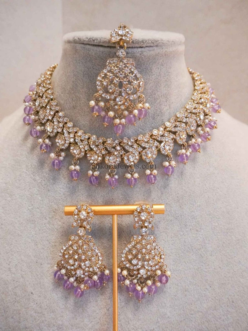 Mehak Clear Necklace sets - SOKORA JEWELSMehak Clear Necklace sets