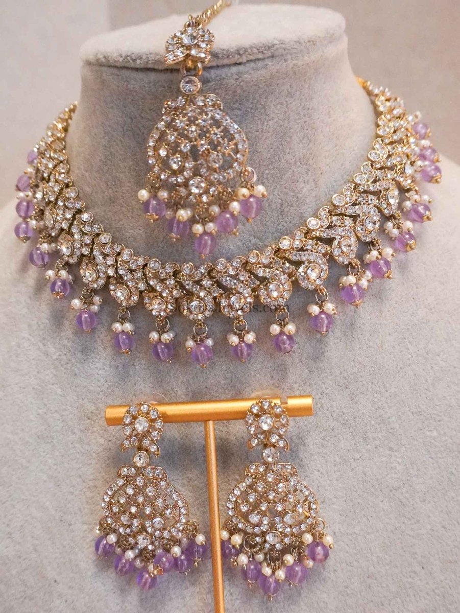 Mehak Clear Necklace sets - SOKORA JEWELSMehak Clear Necklace sets