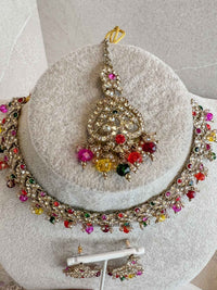 Mehak Golden Necklace sets - SOKORA JEWELSMehak Golden Necklace sets