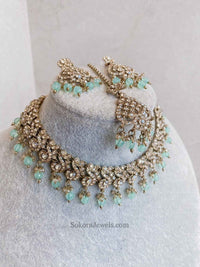 Mehak Golden Necklace sets - SOKORA JEWELSMehak Golden Necklace sets