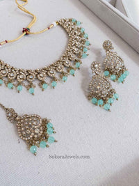 Mehak Golden Necklace sets - SOKORA JEWELSMehak Golden Necklace sets