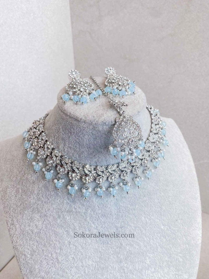 Mehak Silver Necklace sets - SOKORA JEWELSMehak Silver Necklace sets