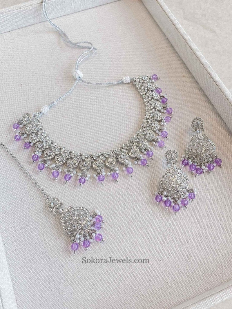 Mehak Silver Necklace sets - SOKORA JEWELSMehak Silver Necklace sets