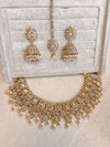 Mehnaaz Necklace Set - Golden - SOKORA JEWELSMehnaaz Necklace Set - Golden