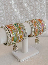 Mendhi Bridal Glass Multicolour Bangle set - SOKORA JEWELSMendhi Bridal Glass Multicolour Bangle setBANGLES