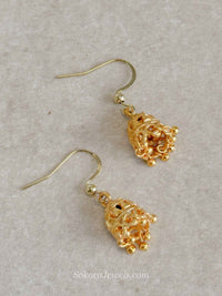 Micro Baby Bright Gold Jhumkas - SOKORA JEWELSMicro Baby Bright Gold Jhumkas